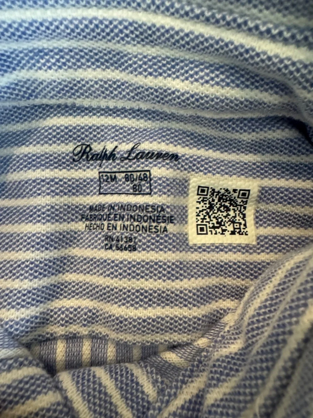 Ralph Lauren Oxford Stripe Pique Dress Bloomers Baby Girl Size 12 Months